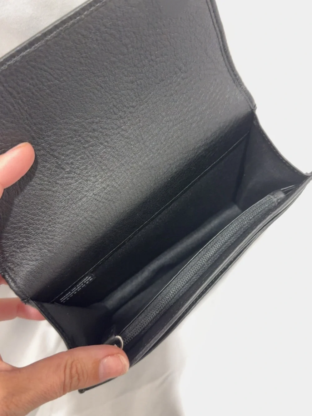 Levenger RFID Travel Black Leather Fold-Over Wallet